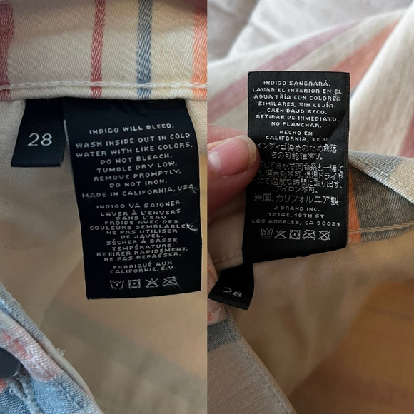 NWT J Brand Skinny Low-rise Candy Stripe Jean Legging 28 - Picture 7 of 10